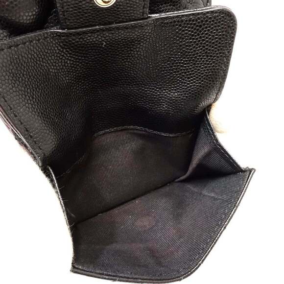 CHANEL Black Caviar Leather Logo Wallet - Picture 7 of 10